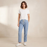 Pantalon Linéa en coton et lin
