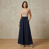 Pantalon Linéa en coton et lin