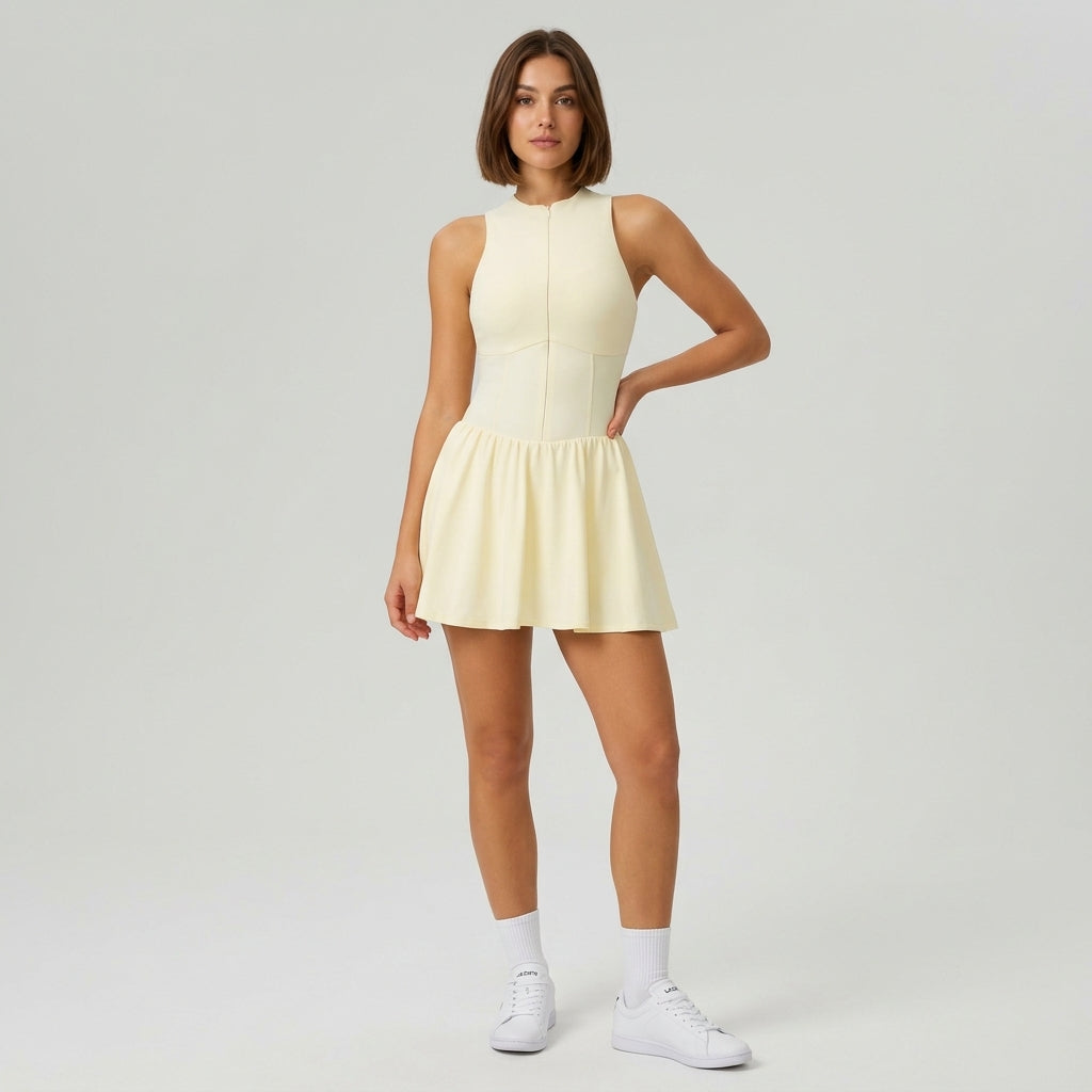 Robe deux pièces à col montant