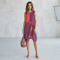 Bohemian patchwork tunic dress