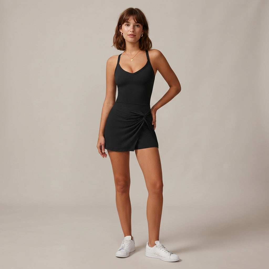 Robe torsadée écoresponsable en matière recyclée
