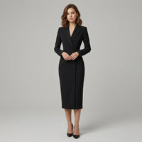 Robe midi blazer structurée