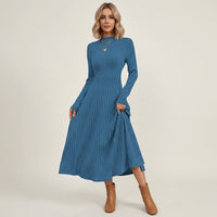 Robe midi trapèze côtelée Echoarchiv