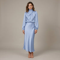 Robe midi à col roulé Olivia