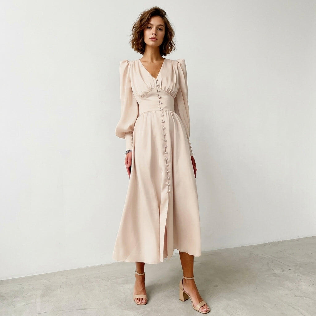 Robe midi en satin Juliette
