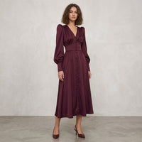 Robe midi en satin Juliette