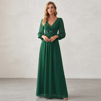 Robe de soirée Zoé à col en V