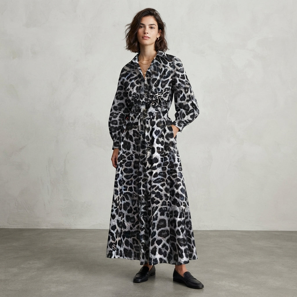 Robe chemise longue et élégante Delphine
