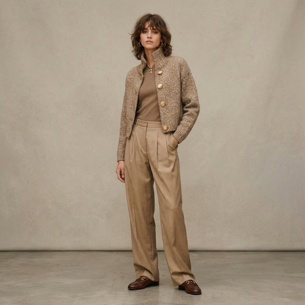 Veste courte en laine Adeline