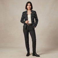 Blazer en maille à motif à carreaux Montarello