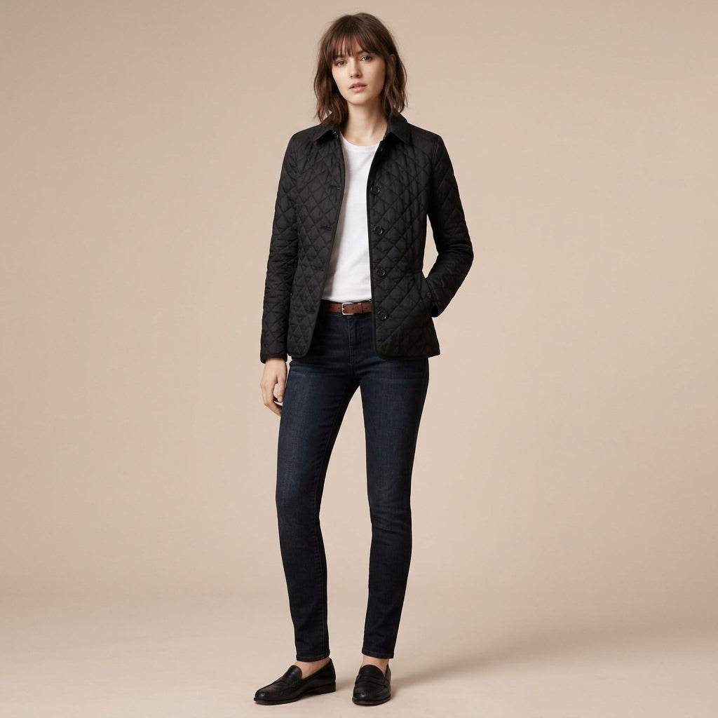 Veste élégante à revers rembourrés