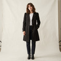 Trench-coat imperméable classique ceinturé