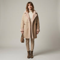 Manteau d'hiver long en fausse fourrure