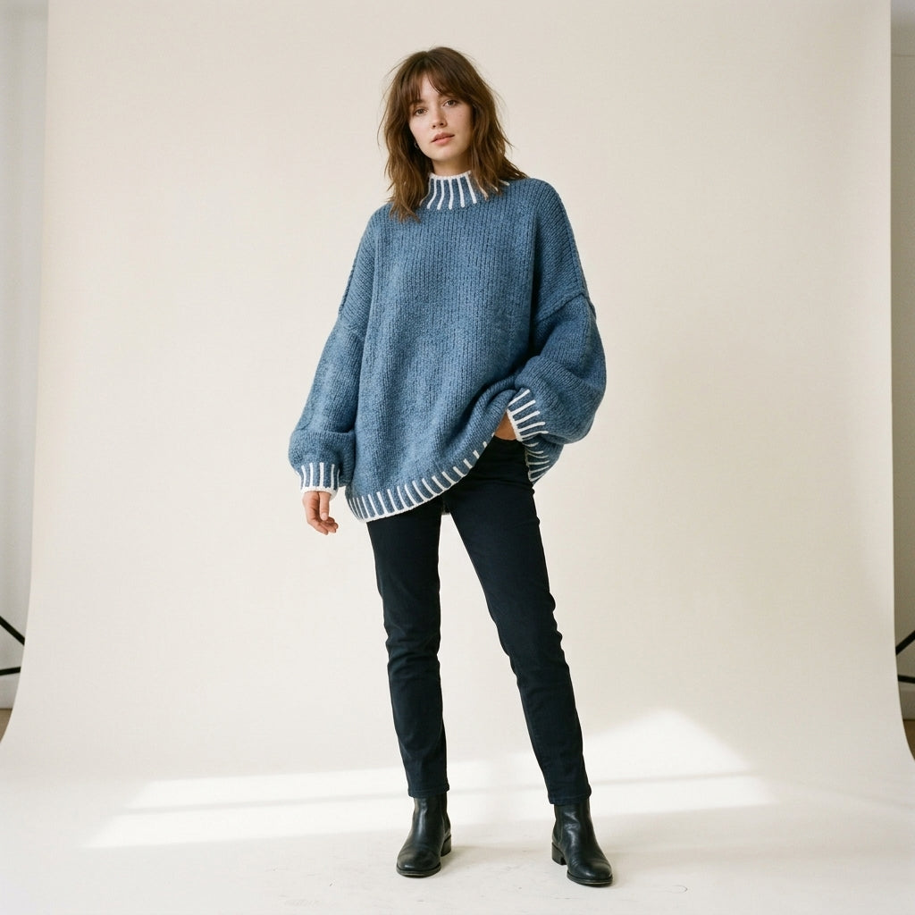 Pull à col roulé Camille effet cachemire