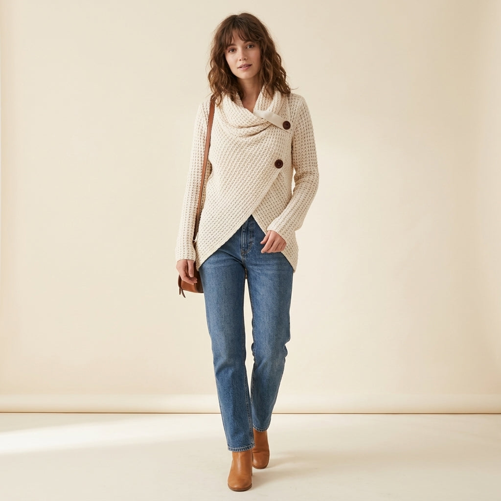 Pull épais en maille à col roulé