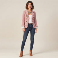 Gilet boutonné doux et coloré