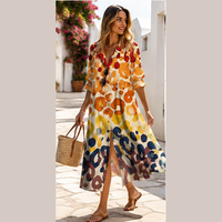 Robe chemise fluide bohème