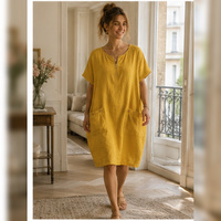 Robe à poches et col zippé