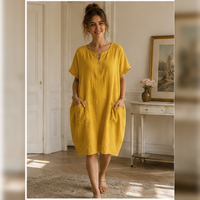 Robe à poches et col zippé