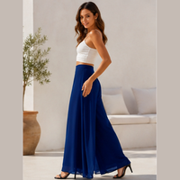 Pantalon taille haute à jambes larges