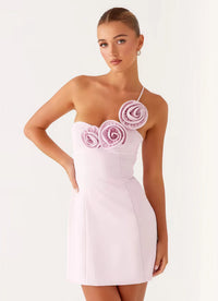 Pink 3D short dress