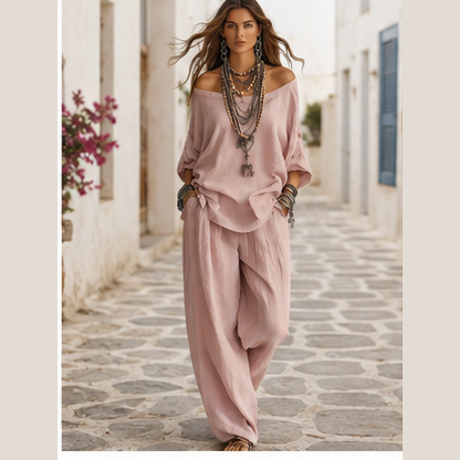 Ensemble blouse et palazzo bohème