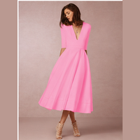 Robe midi évasée trapèze
