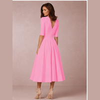 Robe midi évasée trapèze