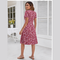 Robe midi empire boutonnée sur le devant