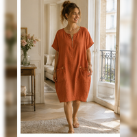 Robe à poches et col zippé