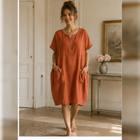 Robe à poches et col zippé