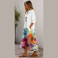 Robe chemise fluide bohème