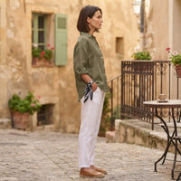 Chemise boutonnée en lin Stephanie