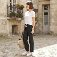 Pantalon Linéa en coton et lin