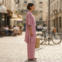 Combinaison ajustée à carreaux pour femme