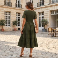 Louise Smocked Bohemian Midi Dress