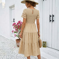 Louise Smocked Bohemian Midi Dress