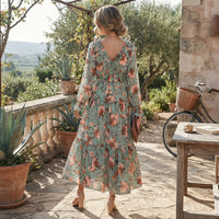 Robe midi d'été Joan à col V