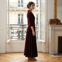 Robe midi trapèze boutonnée