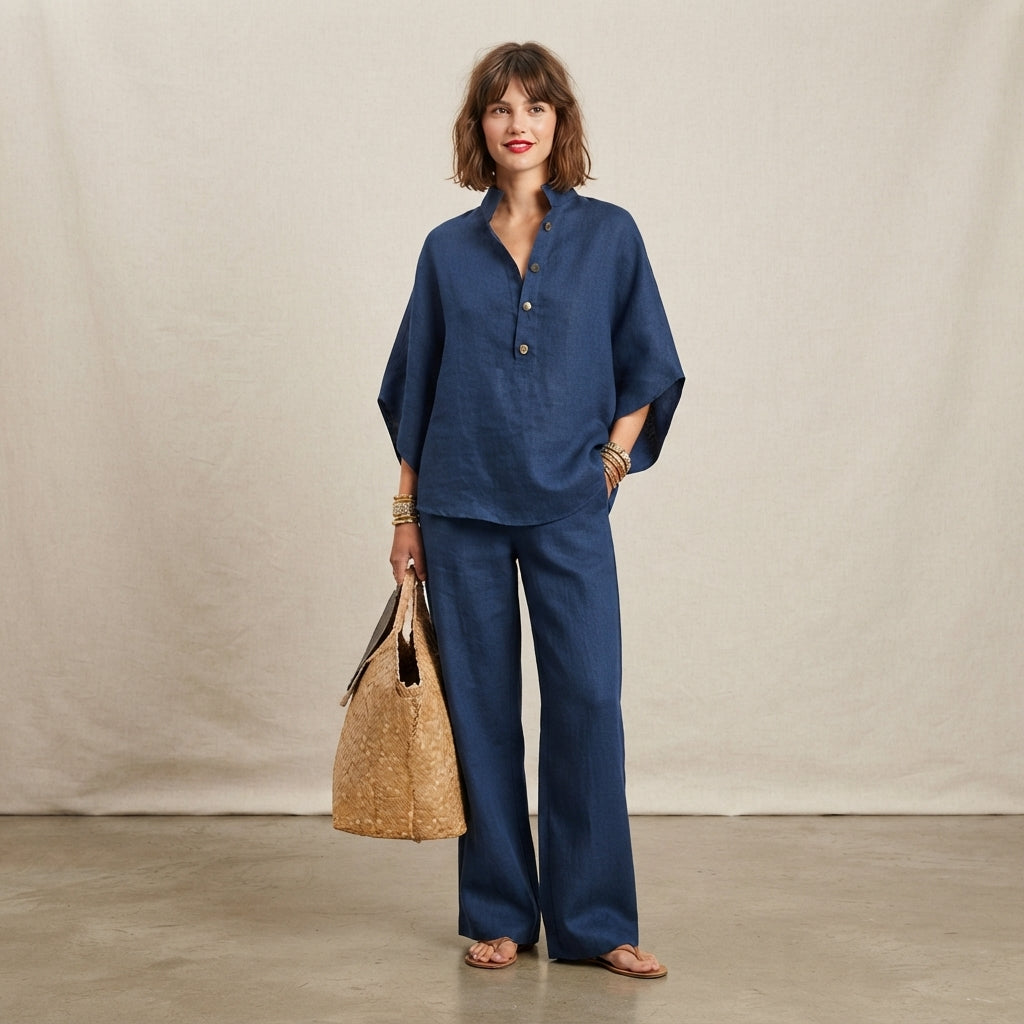 Ensemble Mariel Batwing à jambes larges