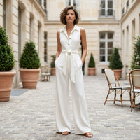 Combinaison beige brodée La Binta