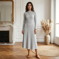 Robe midi trapèze côtelée Echoarchiv