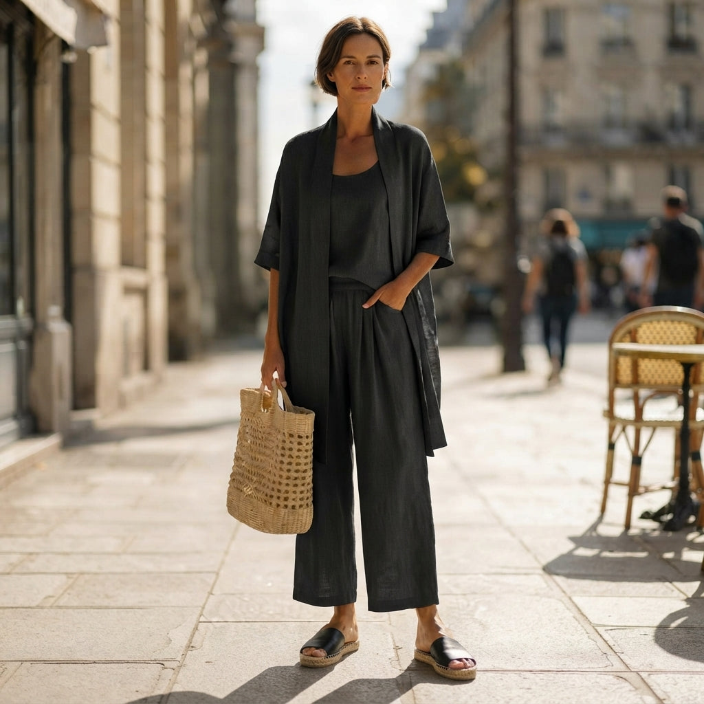 Combinaison ajustée à carreaux pour femme