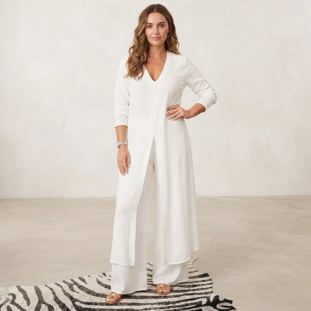 Ensemble deux pièces Carmella à jambes larges