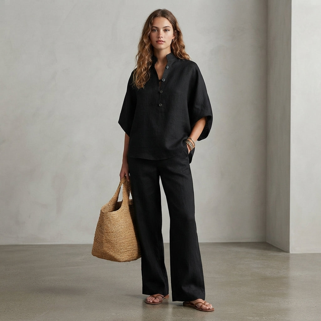 Ensemble Mariel Batwing à jambes larges