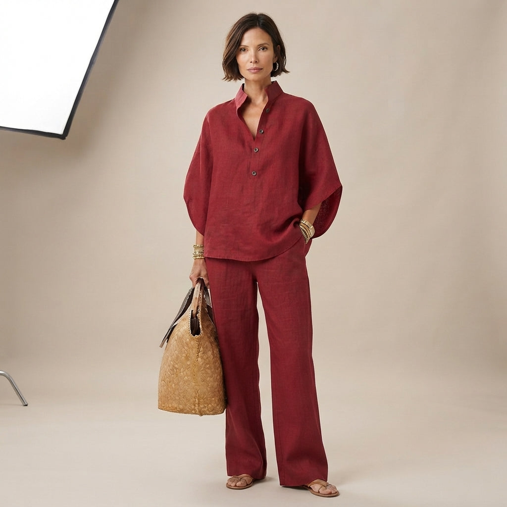 Ensemble Mariel Batwing à jambes larges
