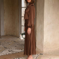 Robe midi à col roulé Olivia