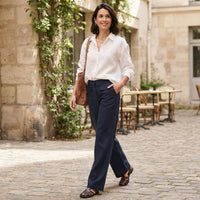 Pantalon ample à jambes larges