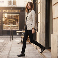 Veste élégante à revers rembourrés