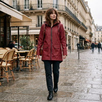 Parka d'hiver longue doublée en polaire